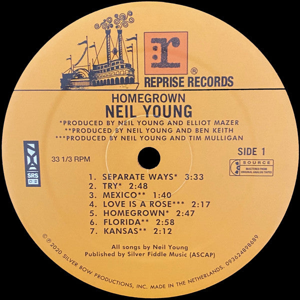 Neil Young : Homegrown (LP,Album,Record Store Day,Limited Edition)