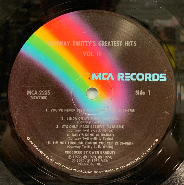 Conway Twitty : Conway Twitty's Greatest Hits Vol. II (LP,Compilation)
