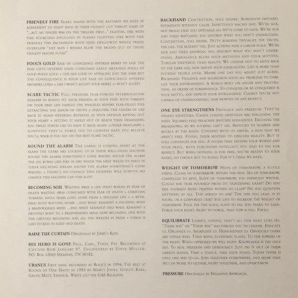 His Hero Is Gone / Union Of Uranus : Split E.P. (12",EP,Limited Edition,Numbered,White Label)