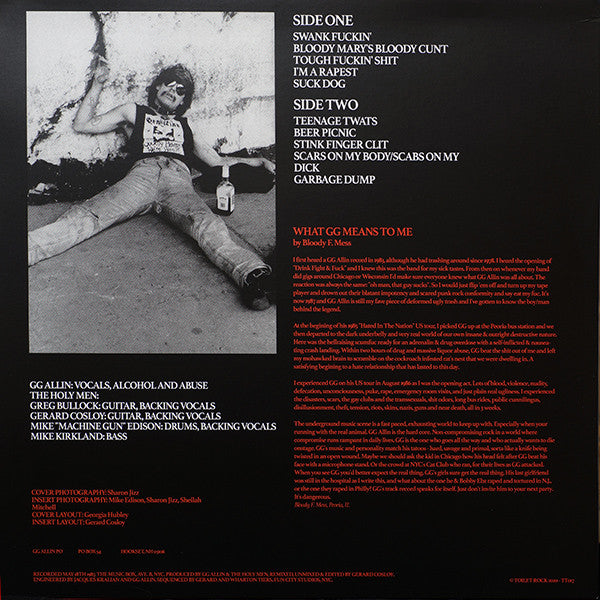 GG Allin & The Holy Men : You Give Love A Bad Name (LP,Album,Reissue)
