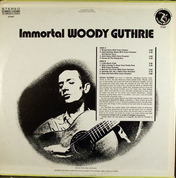 Woody Guthrie : Immortal Woody Guthrie (LP,Compilation)