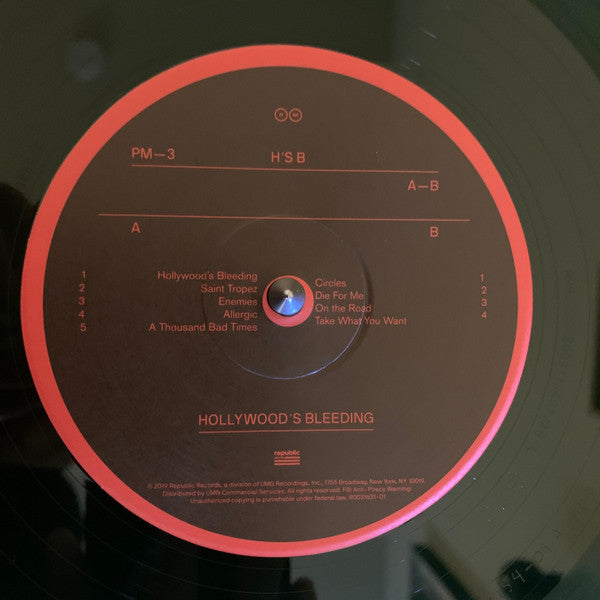 Post Malone : Hollywood's Bleeding (LP,Album,Limited Edition,Stereo)