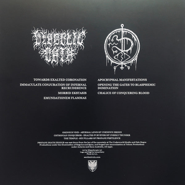 Diabolic Oath : Profane Death Exodus (LP,Album,Limited Edition)