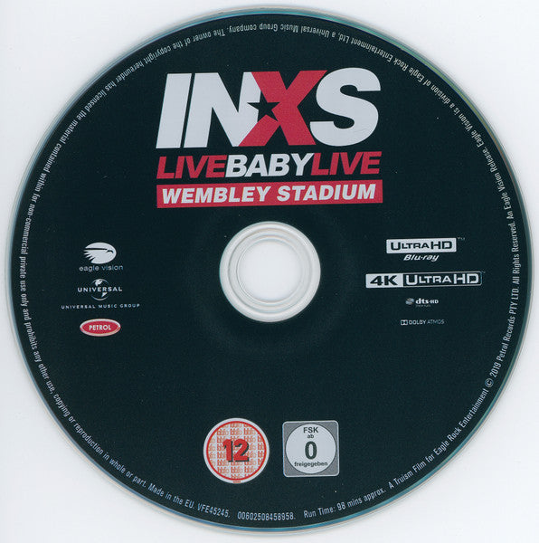INXS : Live Baby Live Wembley Stadium  (4K,Multichannel,Stereo,Remastered)