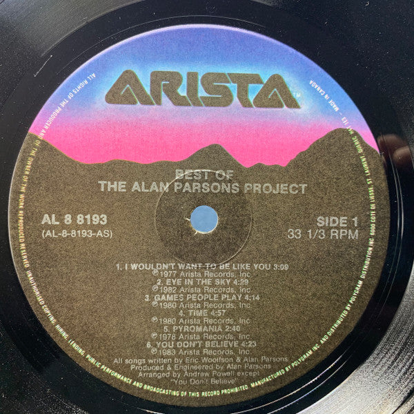 Alan Parsons Project, The : The Best Of The Alan Parsons Project (LP,Compilation,Remastered,Stereo)