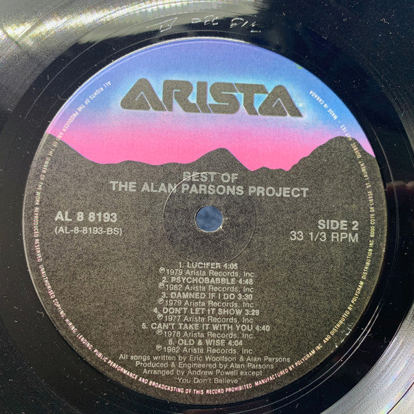 Alan Parsons Project, The : The Best Of The Alan Parsons Project (LP,Compilation,Remastered,Stereo)