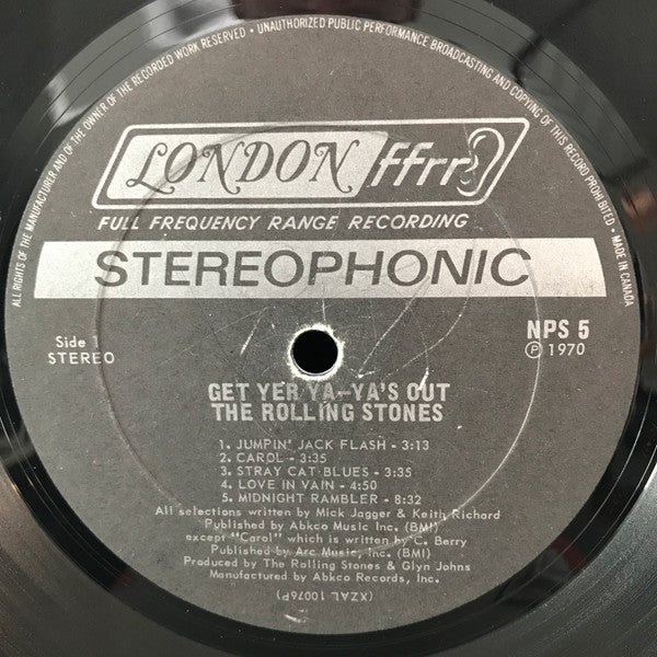 Rolling Stones, The : Get Yer Ya-Ya's Out! - The Rolling Stones In Concert (LP,Album,Stereo)