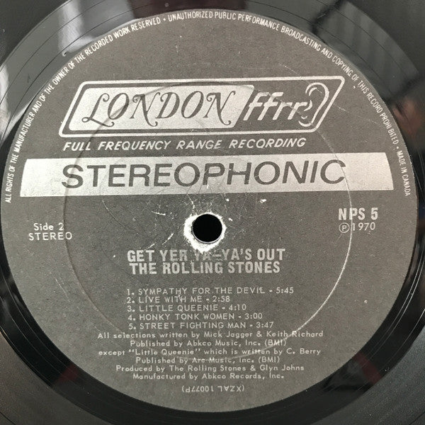 Rolling Stones, The : Get Yer Ya-Ya's Out! - The Rolling Stones In Concert (LP,Album,Stereo)