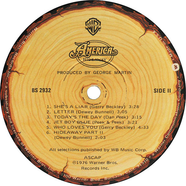 America (2) : Hideaway (LP,Album)