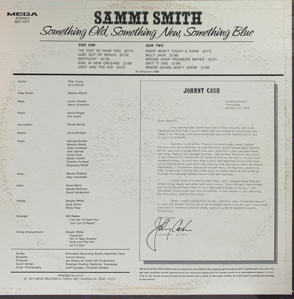 Sammi Smith : Something Old, Something New, Something Blue (LP,Album)