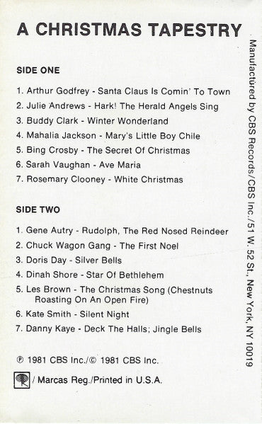 Various : A Christmas Tapestry (Compilation,Misprint)