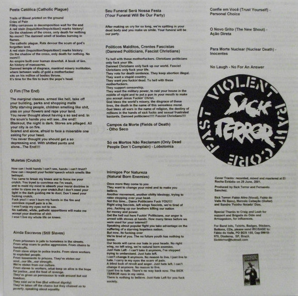 Sick Terror / Legion 666 : ...And Man Will Be The Hunted (LP,Album)