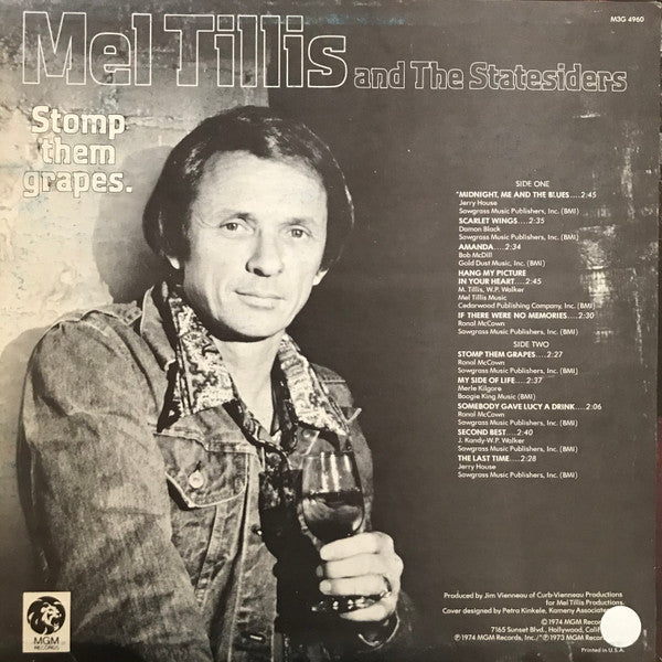 Mel Tillis And Statesiders (2), The : Stomp Them Grapes (LP,Album,Stereo)