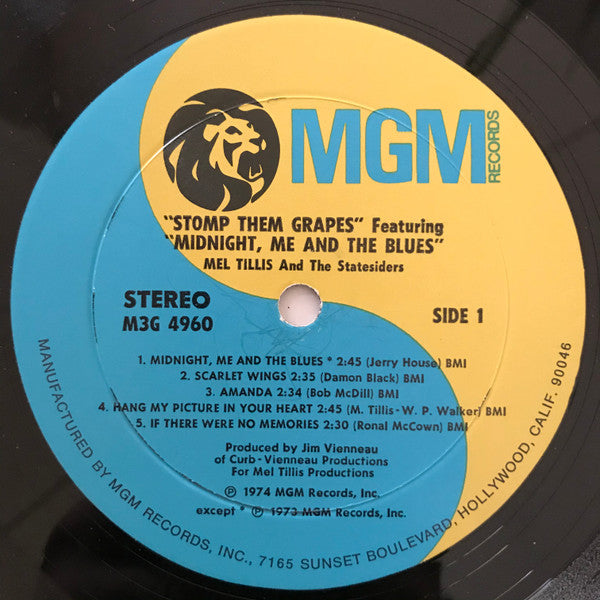 Mel Tillis And Statesiders (2), The : Stomp Them Grapes (LP,Album,Stereo)