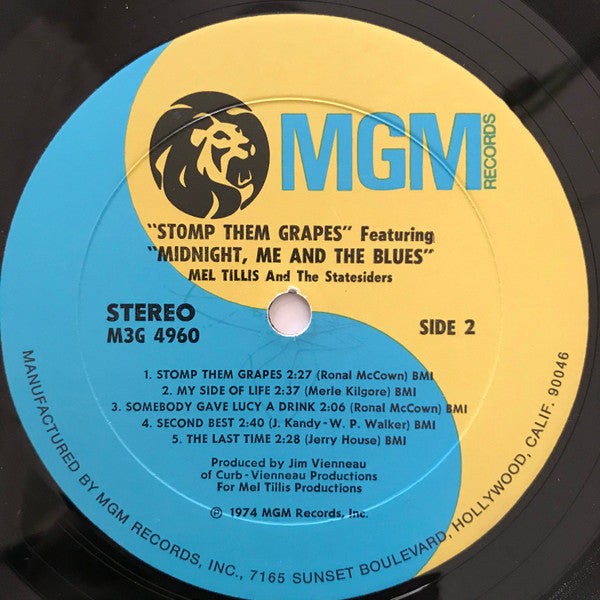 Mel Tillis And Statesiders (2), The : Stomp Them Grapes (LP,Album,Stereo)