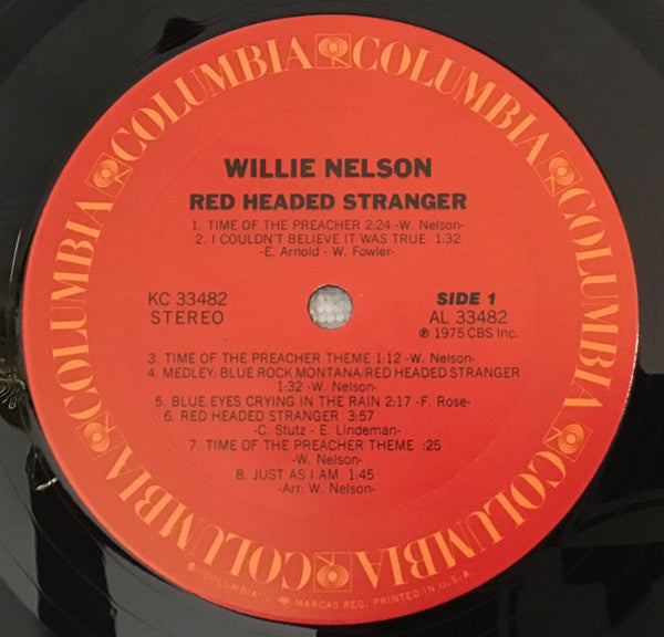 Willie Nelson : Red Headed Stranger (LP,Album,Stereo)