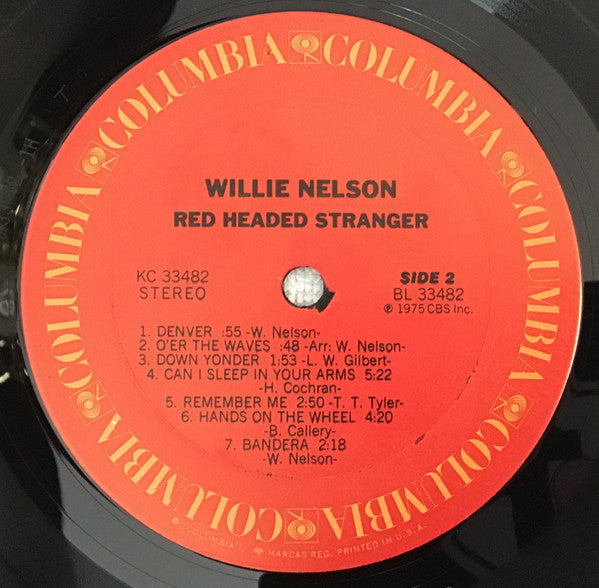 Willie Nelson : Red Headed Stranger (LP,Album,Stereo)