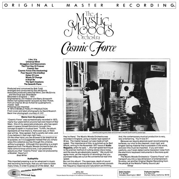 Mystic Moods Orchestra, The : Cosmic Force (LP,Album,Reissue,Stereo)
