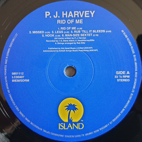 PJ Harvey : Rid Of Me (LP,Album,Reissue,Stereo)