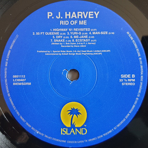 PJ Harvey : Rid Of Me (LP,Album,Reissue,Stereo)