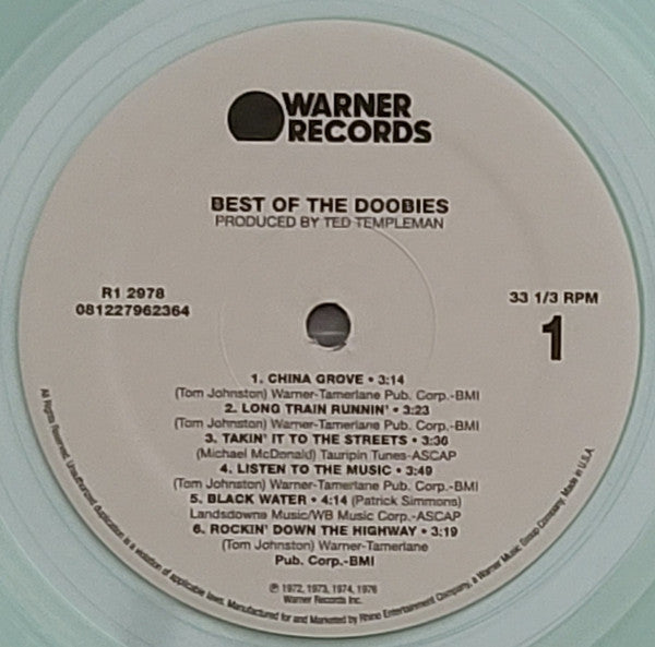 Doobie Brothers, The : Best Of The Doobies (LP,Compilation,Limited Edition,Reissue)