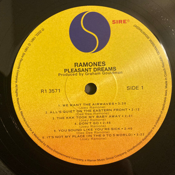 Ramones : Pleasant Dreams (LP,Album,Reissue)