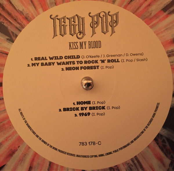 Iggy Pop : Kiss My Blood (Live At The Olympia - Paris France - 1991 (Limited Edition,Reissue)