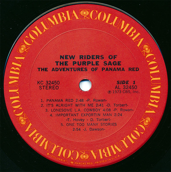 New Riders Of The Purple Sage : The Adventures Of Panama Red (LP,Album)
