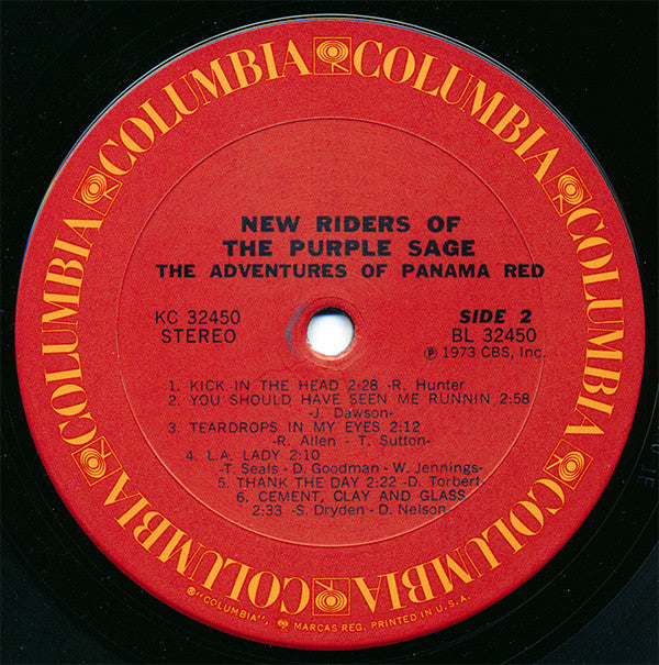 New Riders Of The Purple Sage : The Adventures Of Panama Red (LP,Album)