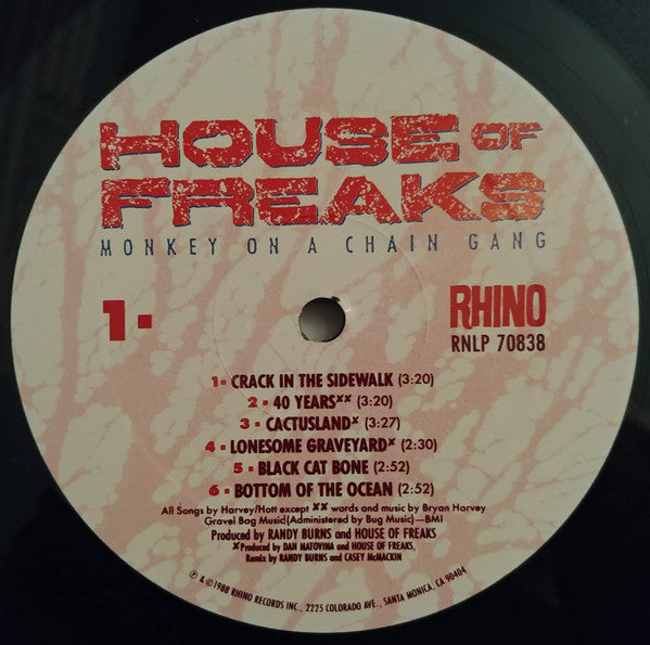 House Of Freaks : Monkey On A Chain Gang (LP,Album)