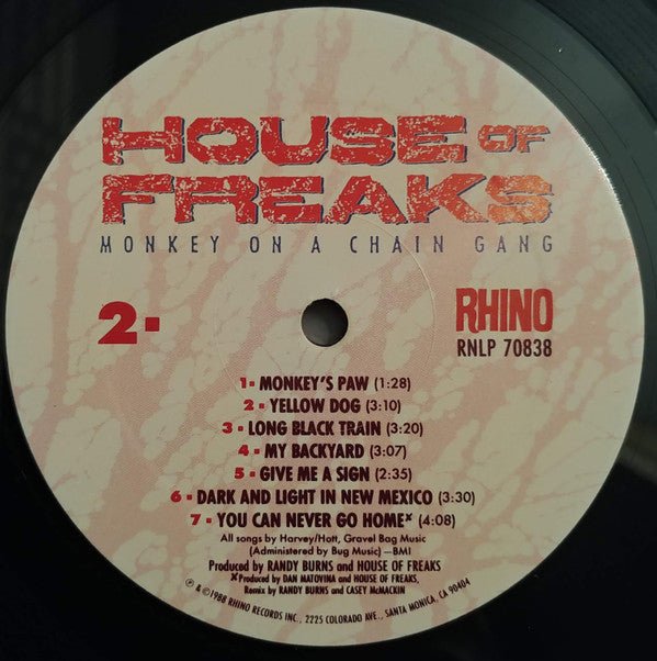 House Of Freaks : Monkey On A Chain Gang (LP,Album)
