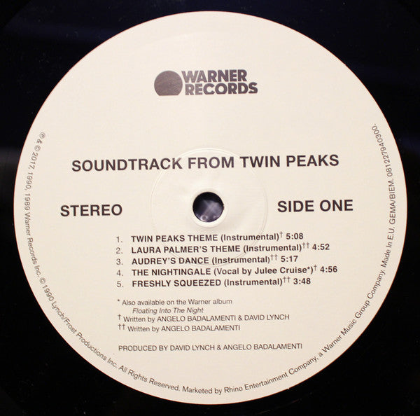 Angelo Badalamenti : Music From Twin Peaks (LP,Album,Reissue,Repress,Stereo)
