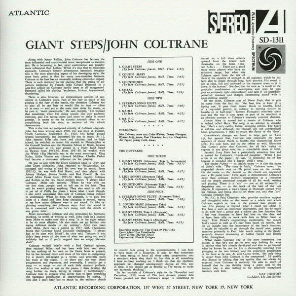 John Coltrane : Giant Steps (LP,Album,Reissue,Remastered)