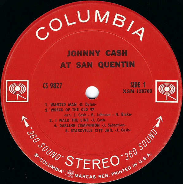 Johnny Cash : Johnny Cash At San Quentin (LP,Album,Stereo)