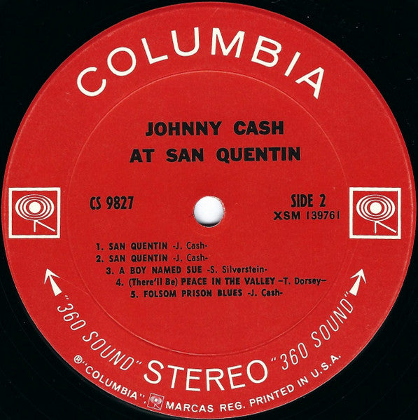 Johnny Cash : Johnny Cash At San Quentin (LP,Album,Stereo)