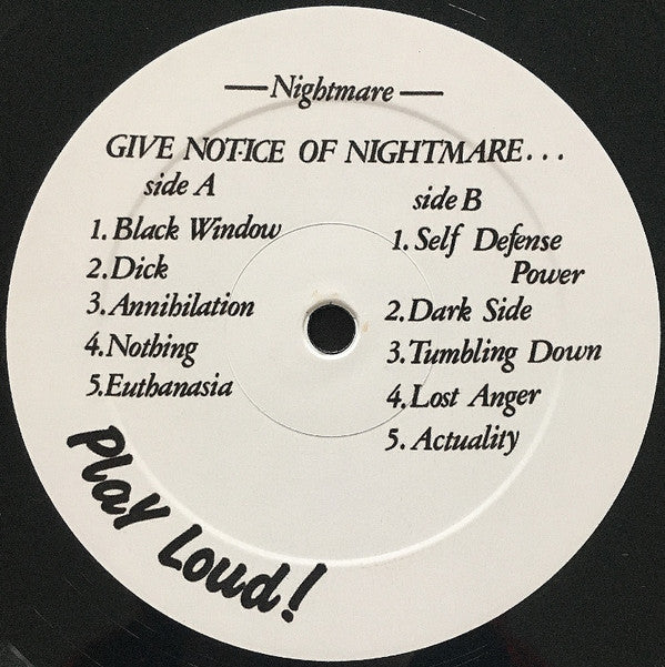 Nightmare (6) : Give Notice Of Nightmare.. (12",45 RPM,Album,Reissue)