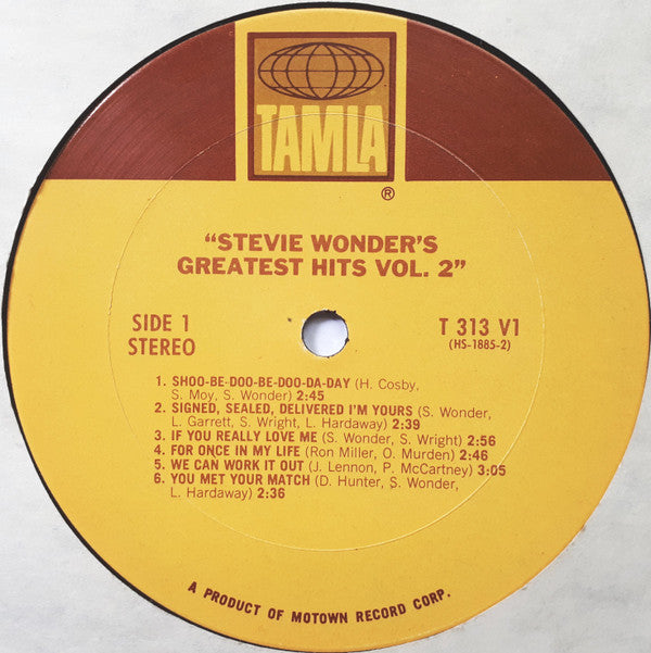 Stevie Wonder : Stevie Wonder's Greatest Hits Vol. 2 (LP,Compilation,Reissue,Stereo)