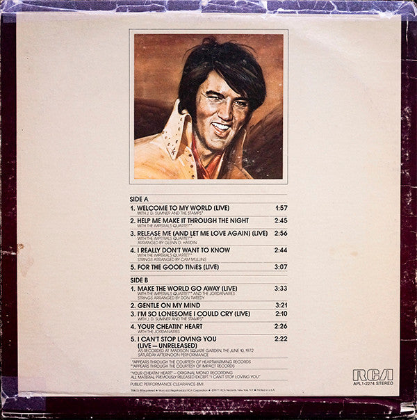 Elvis Presley : Welcome To My World (LP,Stereo)