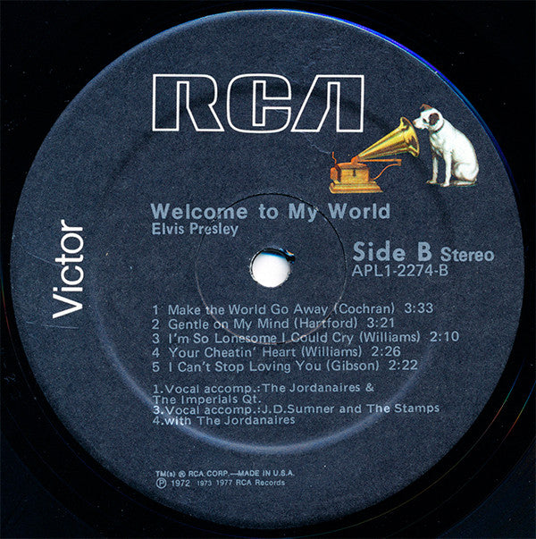 Elvis Presley : Welcome To My World (LP,Stereo)