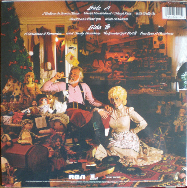 Kenny Rogers & Dolly Parton : Once Upon A Christmas (LP,Album,Reissue,Stereo)
