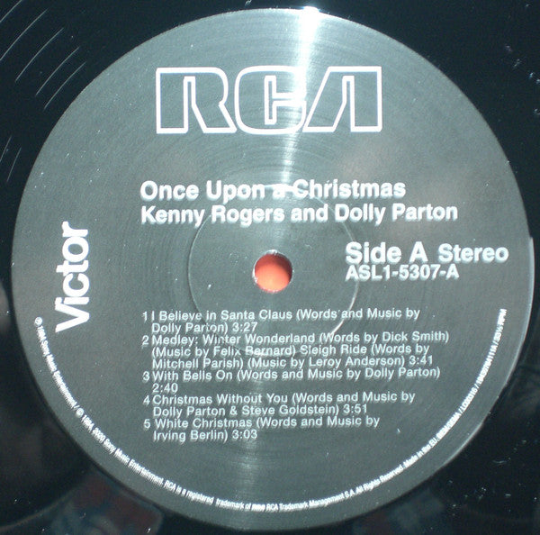 Kenny Rogers & Dolly Parton : Once Upon A Christmas (LP,Album,Reissue,Stereo)