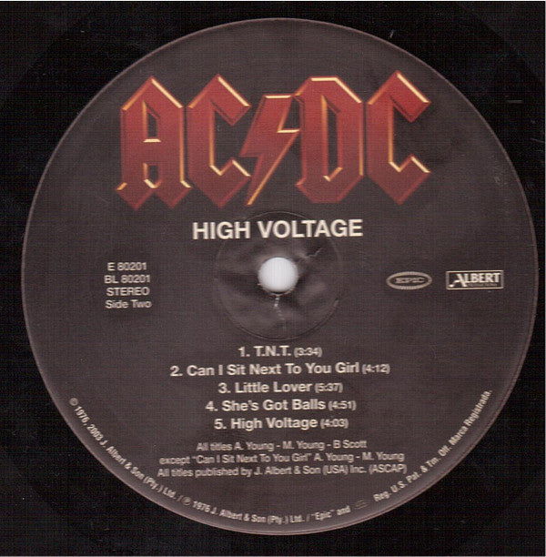 AC/DC : High Voltage (LP,Album,Reissue,Remastered)