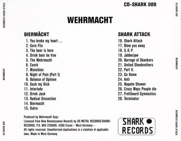 Wehrmacht : Biērmächt/Shark Attack (Compilation)