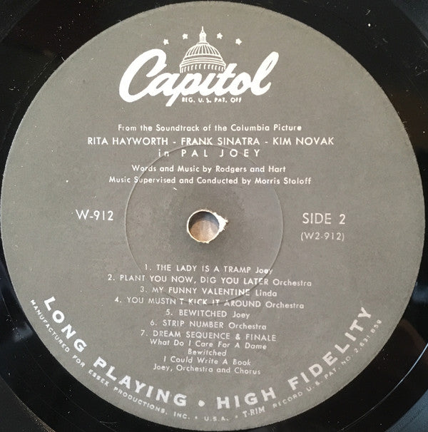 Rita Hayworth, Frank Sinatra, Kim Novak (2) : Pal Joey (LP,Album,Mono)