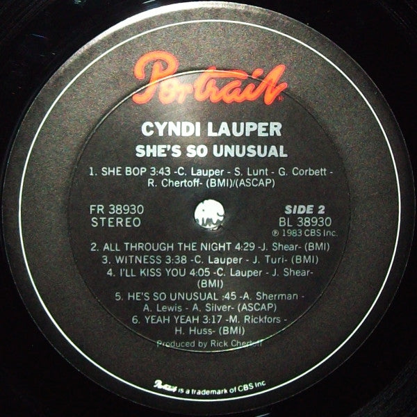 Cyndi Lauper : She's So Unusual (LP,Album,Stereo)