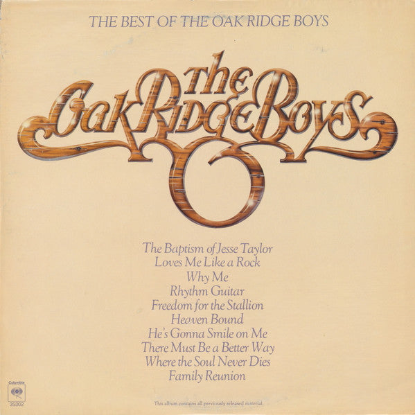 Oak Ridge Boys, The : The Best Of The Oak Ridge Boys (LP,Compilation,Stereo)