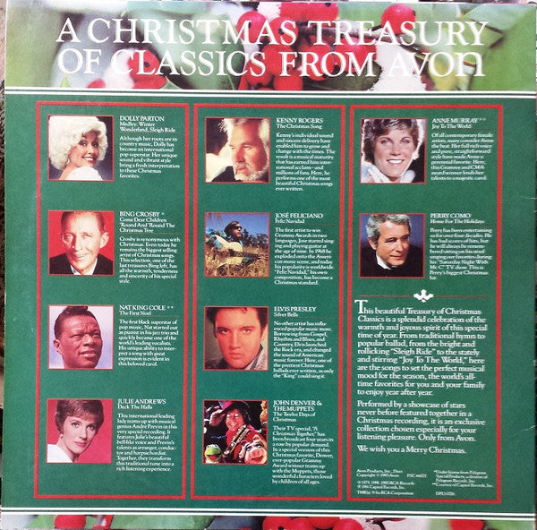 Various : A Christmas Treasury Of Classics From Avon (LP,Compilation)