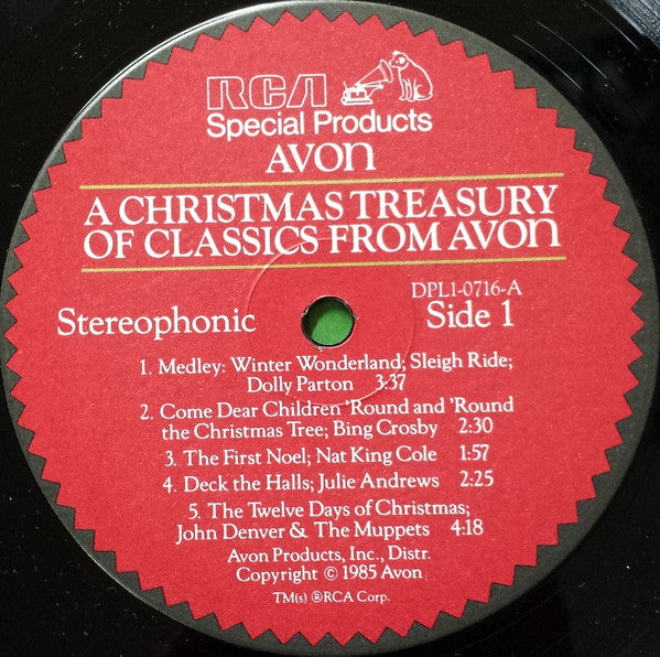Various : A Christmas Treasury Of Classics From Avon (LP,Compilation)