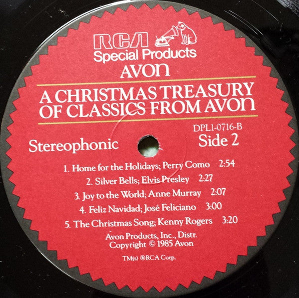 Various : A Christmas Treasury Of Classics From Avon (LP,Compilation)