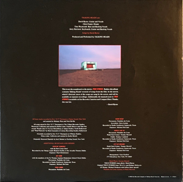 Talking Heads : True Stories (LP,Album,Stereo)